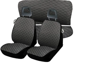 set coprisedili auto per panda 750 in cotone grigio trapuntato made in ita - Foto 1 di 4