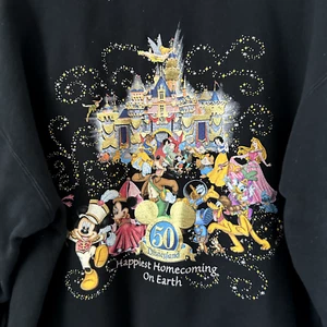 Rare Vintage Disneyland 50th Happiest Homecoming on Earth Black Zip Up Jacket - Picture 1 of 6