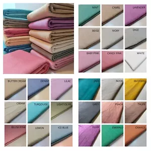 100% Cotton Calico Fabric Canvas *New* 25 Colors Craft Patchwork Material 58" - Picture 1 of 37