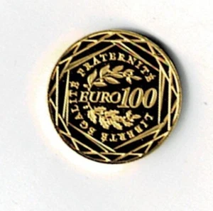 Goldmünze Frankreich 100 € 2009 Säerin, 3,1 Gr. 999,9% (VKPrei derzeit ab 350 €) - Bild 1 von 3
