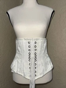 MESCHANTES WOMEN'S CORSET COLLECTION UNDERBUST CORSET BEIGE BROCADE 32 SIZE - Picture 1 of 12