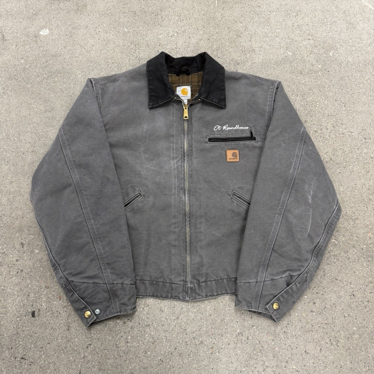 Carhartt Detroit jacket  J97MTL グレー Lサイズ Carhartt J97 MTL Gray Vintage Flannel Lined Detroit 2XL Made