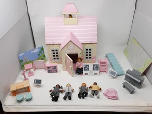 Early Learning Centre ELC Wooden Rosebud School Doll House, nearly complete - Picture 1 of 14