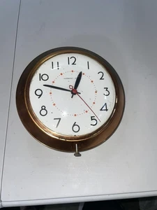 Harmony House Glas Kupfer Wanduhr 7" Modell 7228 - *MCM Vintage* - Bild 1 von 5