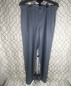 Haggar Herren klassische Passform cool 18 grau vorne flach Hose 34 x 32 neu mit Etikett - Bild 1 von 6