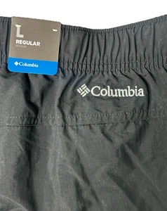 NWT Columbia Mountaindale Mens Large Black Shorts 8” inseam Elastic Waist - Picture 1 of 9
