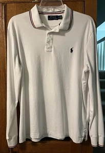 Camisa de golf Polo Ralph Lauren blanca talla grande manga larga - Imagen 1 de 4