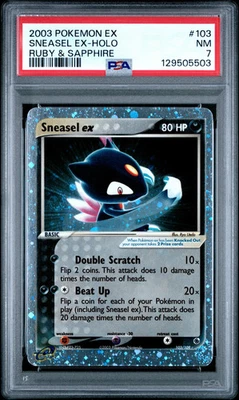 2003 Pokemon EX Ruby & Sapphire Sneasel EX #103 PSA 7 - Image 1 of 2