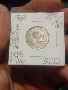 Austria 20 cruceros 1868. Excelentes detalles. ¡BONITO! - Imagen 1 de 2