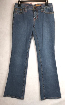 Tommy Jeans Junior 9 Blue Bootcut Low Rise Embroidered Pockets Hilfiger Stretch - Image 1 of 4