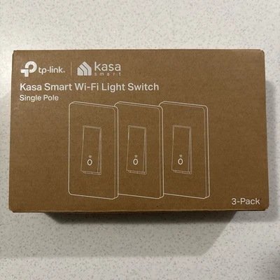 Tp-Link Kasa Smart Wi-Fi Light Switch Dimmer HS200P3 3 Pack NIB - Image 1 of 3