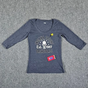 Neu ohne Etikett NBA Indiana Pacers T-Shirt 3/4 Arm Basketball blau Damen L - Bild 1 von 7