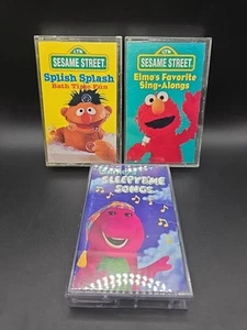 Sesame Street Splish Splash Bath Time Fun, Elmos Sing-Along & Barney Sleepytime - Picture 1 of 2