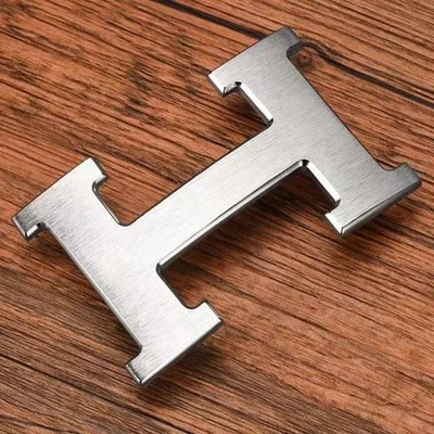 H style Silver Brushed Constance Belt Buckle 38 mm - Image 1 of 4