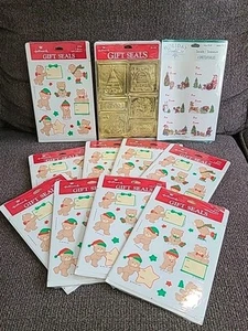 Vintage Hallmark Gift Seals Name Tage Stickers Lot 1986 New Sealed Cute - Picture 1 of 9