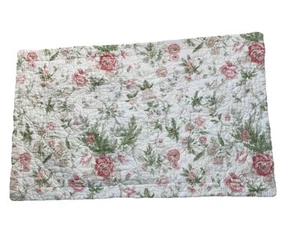 Vintage Laura Ashley King Pillow Sham Clarissa Pink Rose Floral - Picture 1 of 9