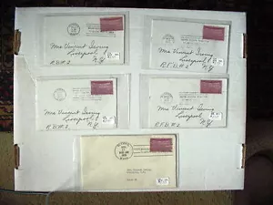 (5) First Day Issue Covers 1939 ~ fine/vf ~ SCOTT # 858 Olympia Bismarck Pierre - Picture 1 of 1
