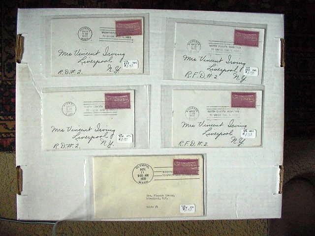 (5) First Day Issue Covers 1939 ~ fine/vf ~ SCOTT # 858  Olympia Bismarck Pierre - Image 1 of 1