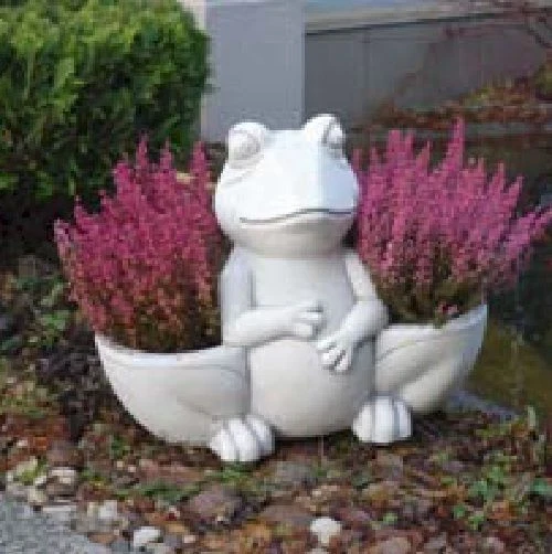 VIKKSAER 2 Frosch Blumentöpfe Aus Harz – 11,3x10,3x7,5 Cm Für Sukkulenten, Bonsai & Deko