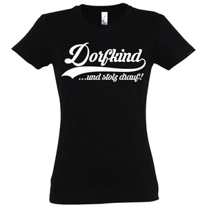 Youth Designz Dorfkind Damen T-Shirt Lustig Spruch Land Landwirt Bauer Dorf Fun