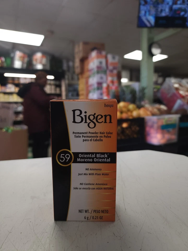  Color de cabello en polvo permanente Bigen 1 pieza [59-NEGRO ORIENTAL] Foto 1 de 1