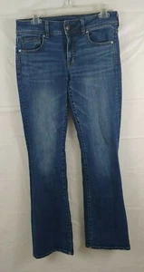 American Eagle Womens Jeans Sz 8 Long Tall Super Stretch Medium Wash Bootcut  - Picture 1 of 5
