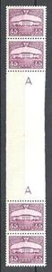 Indonesia 1951 Sc# 380 Post office gutter block 4 (no yellow) MNH - Picture 1 of 1