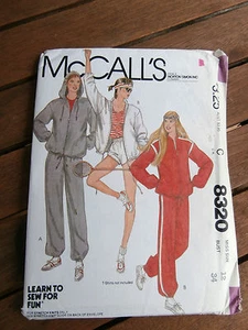 Oop McCalls 8320 Learn to Sew Misses jogging hooded jacket pants shorts sz 12 - Picture 1 of 1