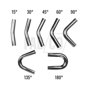 Exhaust Bends Stainless Steel Mandrel Bend Tube Elbow 38 45 48 51 57 64 70 76 OD - Picture 1 of 7