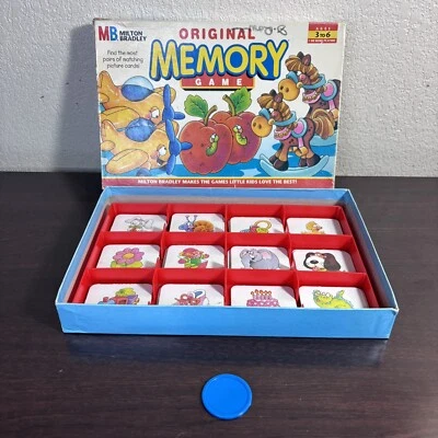 Vintage 1996 Milton Bradley Animal Memory Game Complete Excellent Condition - Image 1 of 4