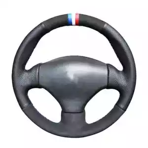 Hand Sew Artificial Leather Suede Car Steering Wheel Cover for Peugeot 206 SW - Picture 1 of 8