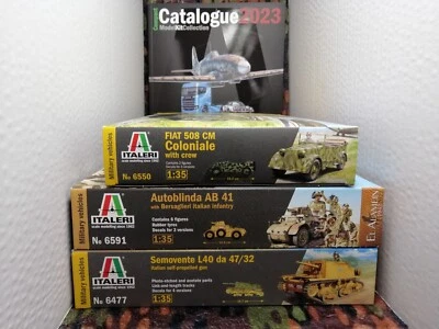 LOTTO ITALIA NUOVO 3 KIT ITALERI  SCALA 1:35 COD. 6477+6550+6591 + CATALOGO WWII - Immagine 1 di 4