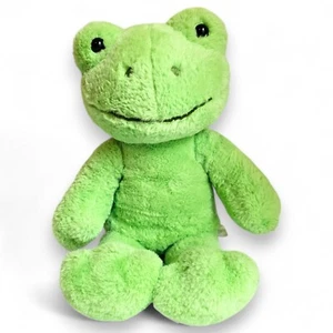 Build A Bear Spring Frog Plush Stuffed Animal Green Smiling BABW 2022 16" *FLAW - Imagen 1 de 11