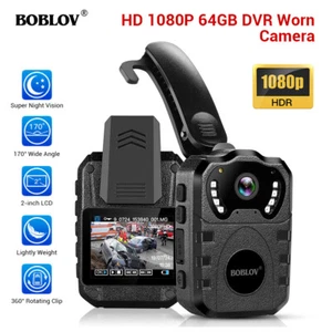 BOBLOV WN10 1080P Body Kamera 170° IR Nachtsicht DVR für Polizei Wachmann - Bild 1 von 10