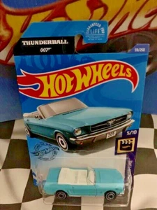 Hot Wheels 2020 HW Screen Time 5/10 059 Thunderball 007 '65 Ford Mustang BLUE - Picture 1 of 1
