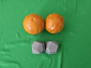 FISHER PRICE LITTLE PEOPLE GEOTRAX IMAGINEXT CONSTRUCTION BOULDER ROCK Set Of 4 - Picture 1 of 4