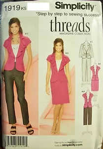 Miss Simplicity 1919 ungeschnitten Fäden Muster Jacke Hose Rock Größe 8-10-12-14-16 - Bild 1 von 2