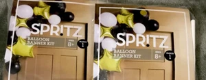 SPRITZ BALLOON BANNER KIT- Lot Of 2 Kits Festive Any Occasion Gold/Black/White - Picture 1 of 3