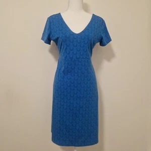 Kuhl Serena Dress Size S Blue Teardrop Print Stretch CoolPlus Tencel Organic - Picture 1 of 8