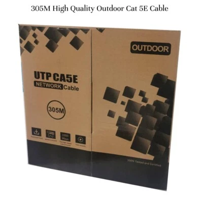 HIZONE PRO Cable Ethernet Cat 6 externo, subterráneo y exterior 305 m - COBRE SÓLIDO