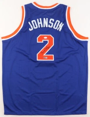 Larry Johnson Signed New York Knicks Custom Jersey (JSA & PIA) - Image 1 of 2