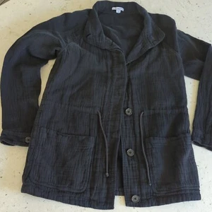 James Perse Standard Jacket Womens Size 0 Black - Picture 1 of 12