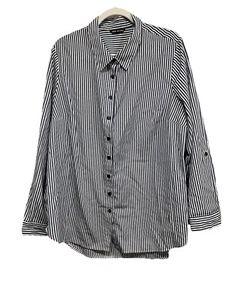 Unique Spectrum Damen Shirt Übergröße 2X blau weiß grün schwarze Seiten - Bild 1 von 8