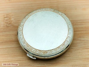 Stratton Silver Tone Vintage Make Up/Powder Compact-1li - Imagen 1 de 6