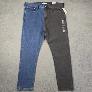 Pacsun Mens Jeans MENS 36W x 32in Blue Black Slim Taper Dual Panel NEW NWT - Picture 1 of 18