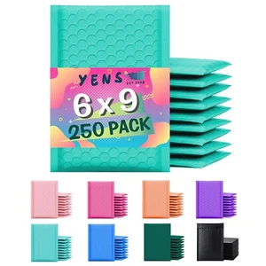 Yens® 250 #0 Buste Imbottite Poly Bubble Mail 6 X 9 - Teal - Foto 1 di 6