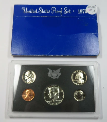 1970-S United States Mint Proof 5-Coin w/ Box Set | Small Date Penny Cent 32215L Cover