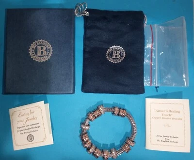 Brazalete Bradford Exchange Nature's Healing Touch Cobre Cristal Swarovski A117 Foto 1 de 4