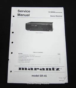 Original Marantz SR-45 Stereo Receiver Service Manual - Picture 1 of 1