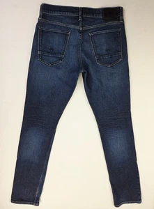 Hudson Size 31X34 Mens Blake Slim Straight Blue Denim 5 Pocket Logo Tag Jeans - Picture 1 of 12